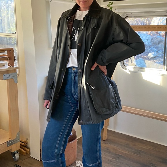 Vintage workwear navy waxed jacket by german brand McOrvis - Picture 6 of 10